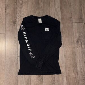 RIPNDIP Black Long Sleeve Women's Shirt